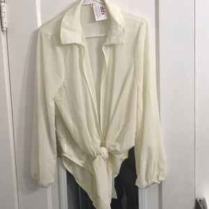 Off white split one piece
